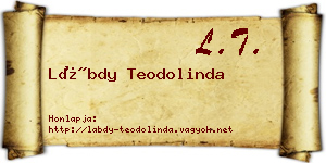 Lábdy Teodolinda névjegykártya